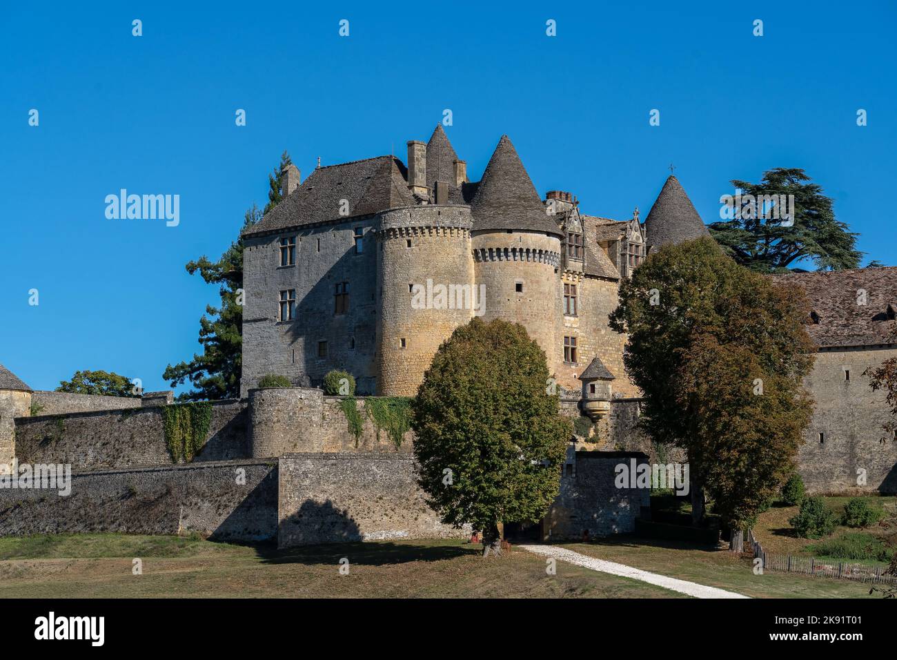 Chateau des Milandes, former home of Josephine Baker, magnificent castle in Dordogne France Stock Photo