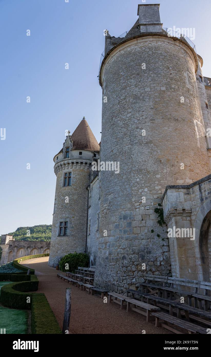 Chateau de Montfort, a private residence in Dordogne France Stock Photo