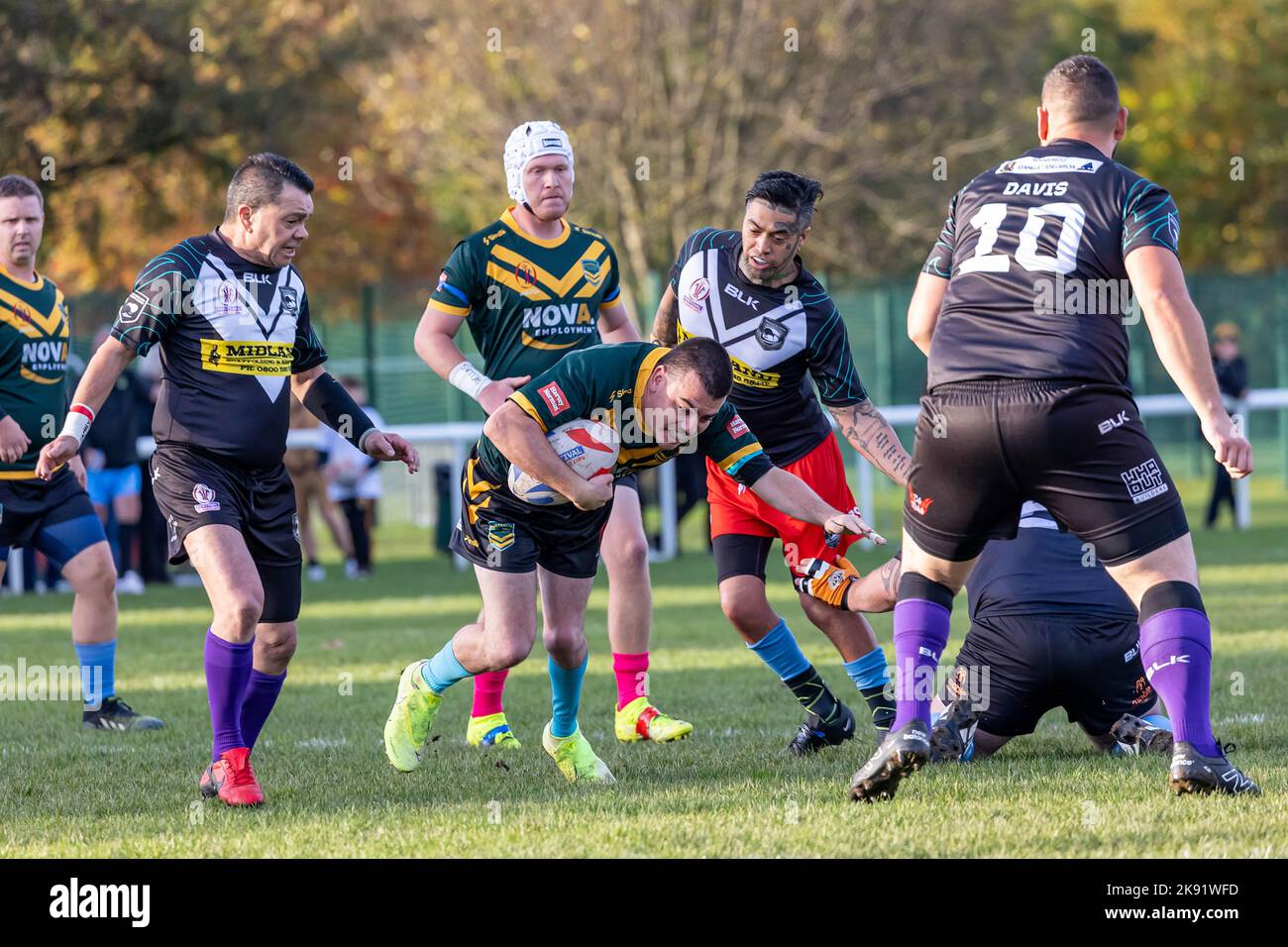 Warrington, Cheshire, UK. 25th Oct, 2022. Australia took on New Zealand in the Physical Disability Rugby League World Cup at Victoria Park, Warrington. Credit: John Hopkins/Alamy Live News Stock Photo