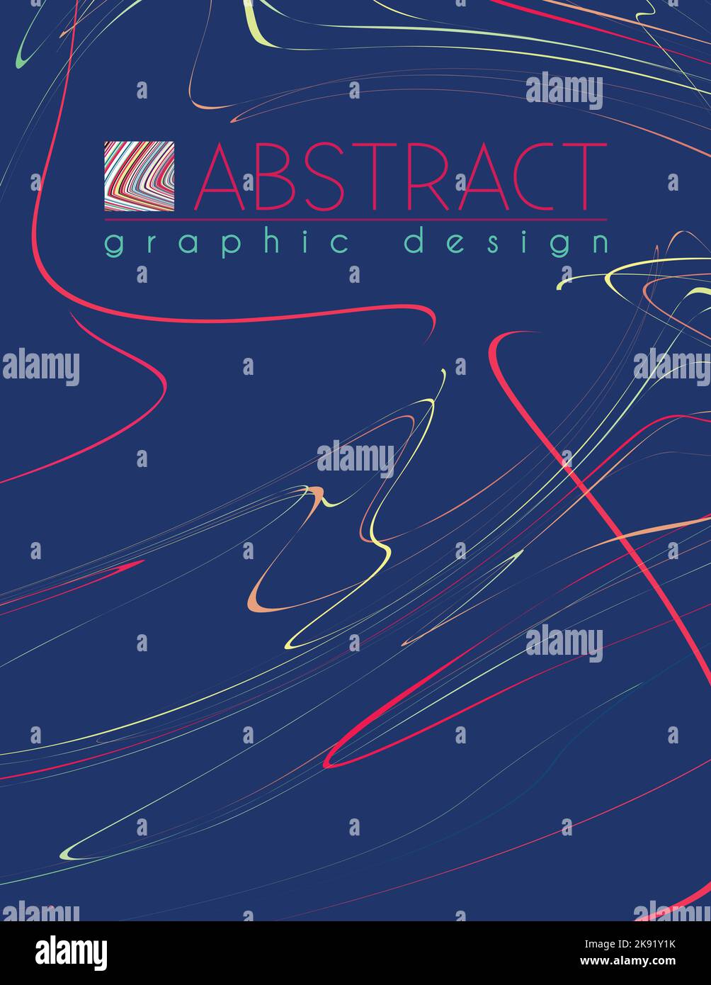 Lines. Abstract template of page with variegated thin strips. Vector