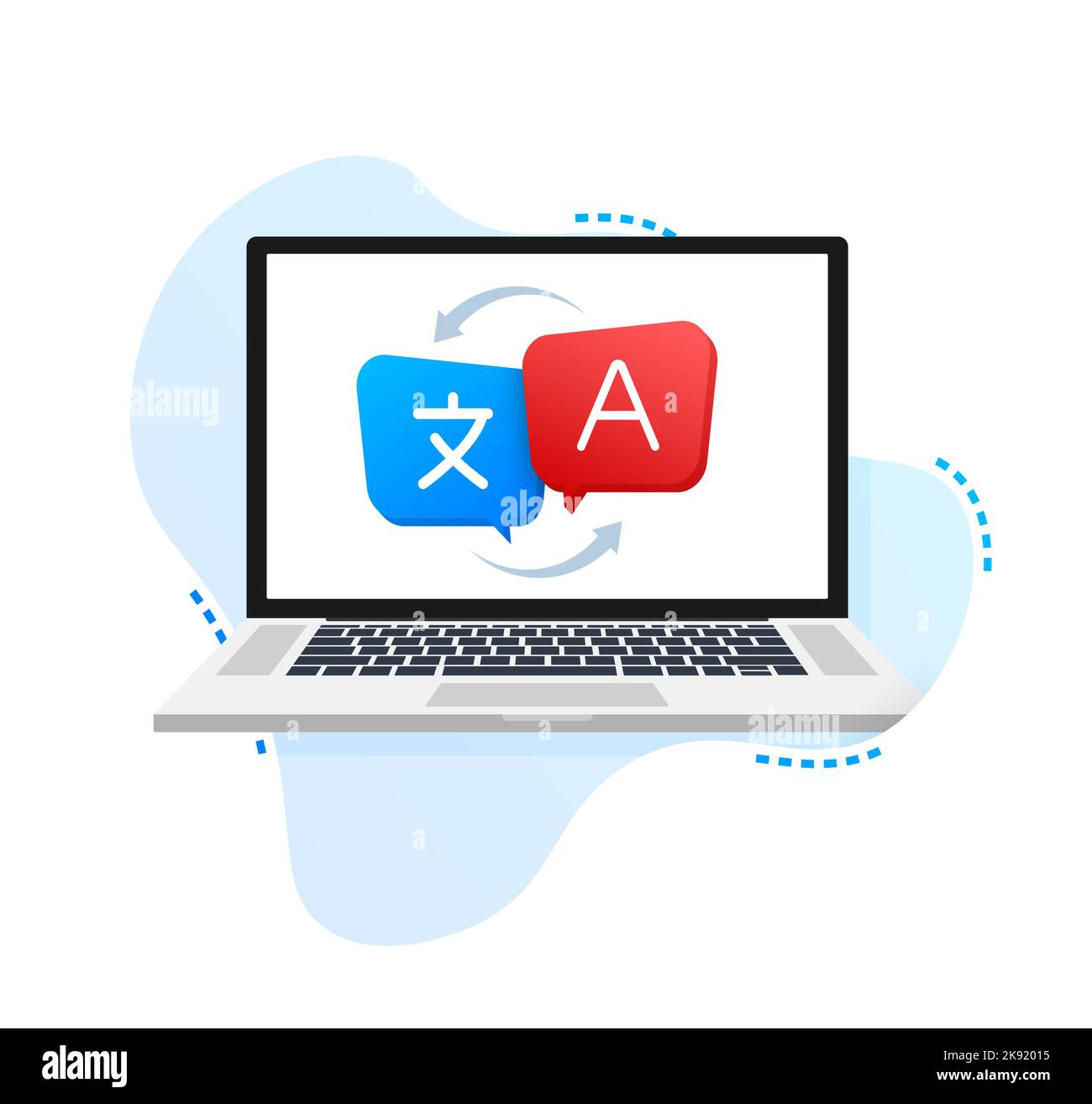 Online language translator concept. Translator icon. Vector stock