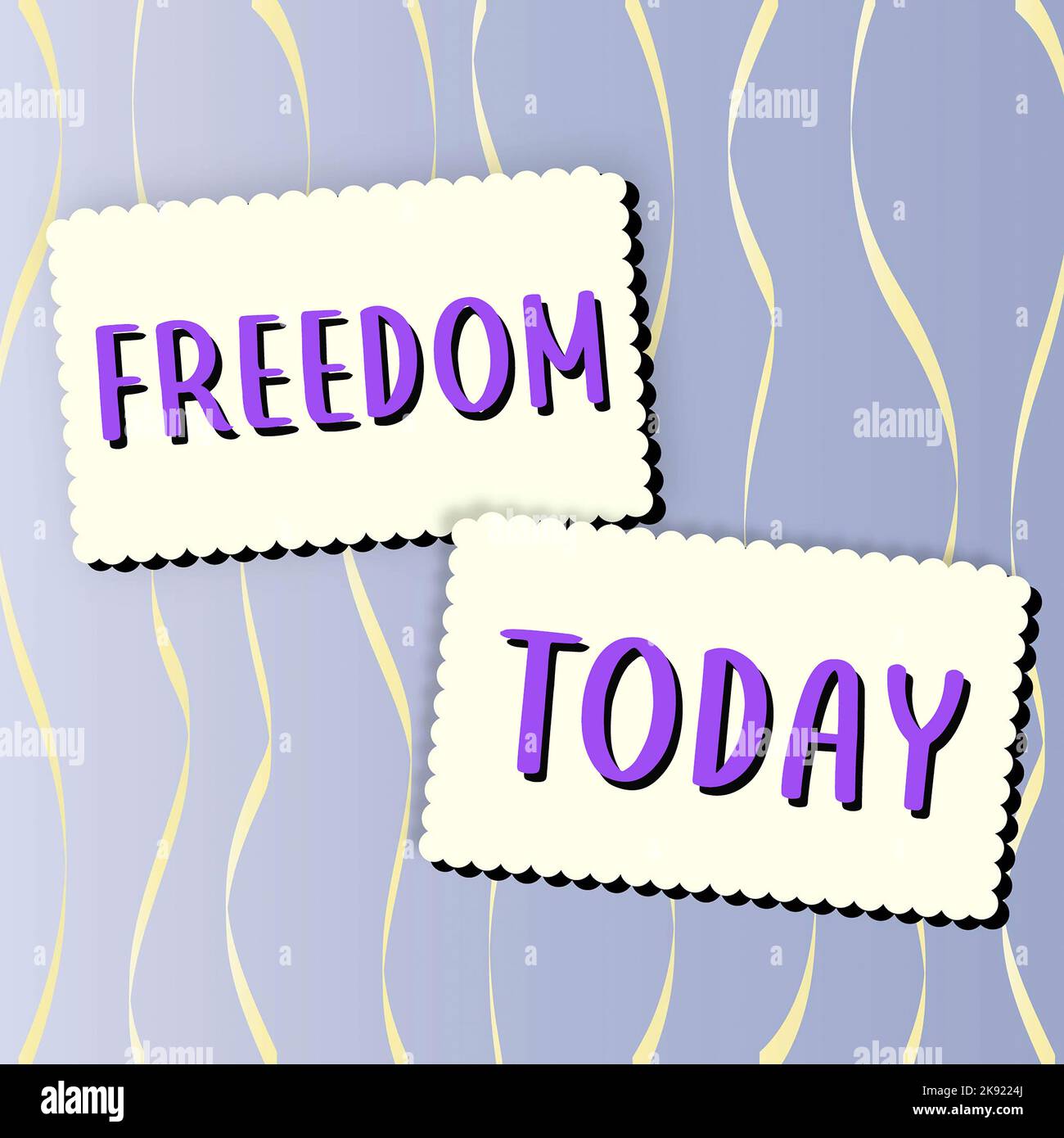 Conceptual display Freedom. Internet Concept power or right to act speak or think as one wants without hindrance Colleagues Conencting Two Pieces Stock Photo