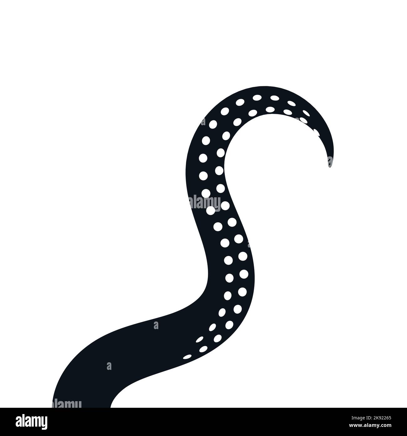 Octopus tentacle vector giant illustration monster sea creature ...