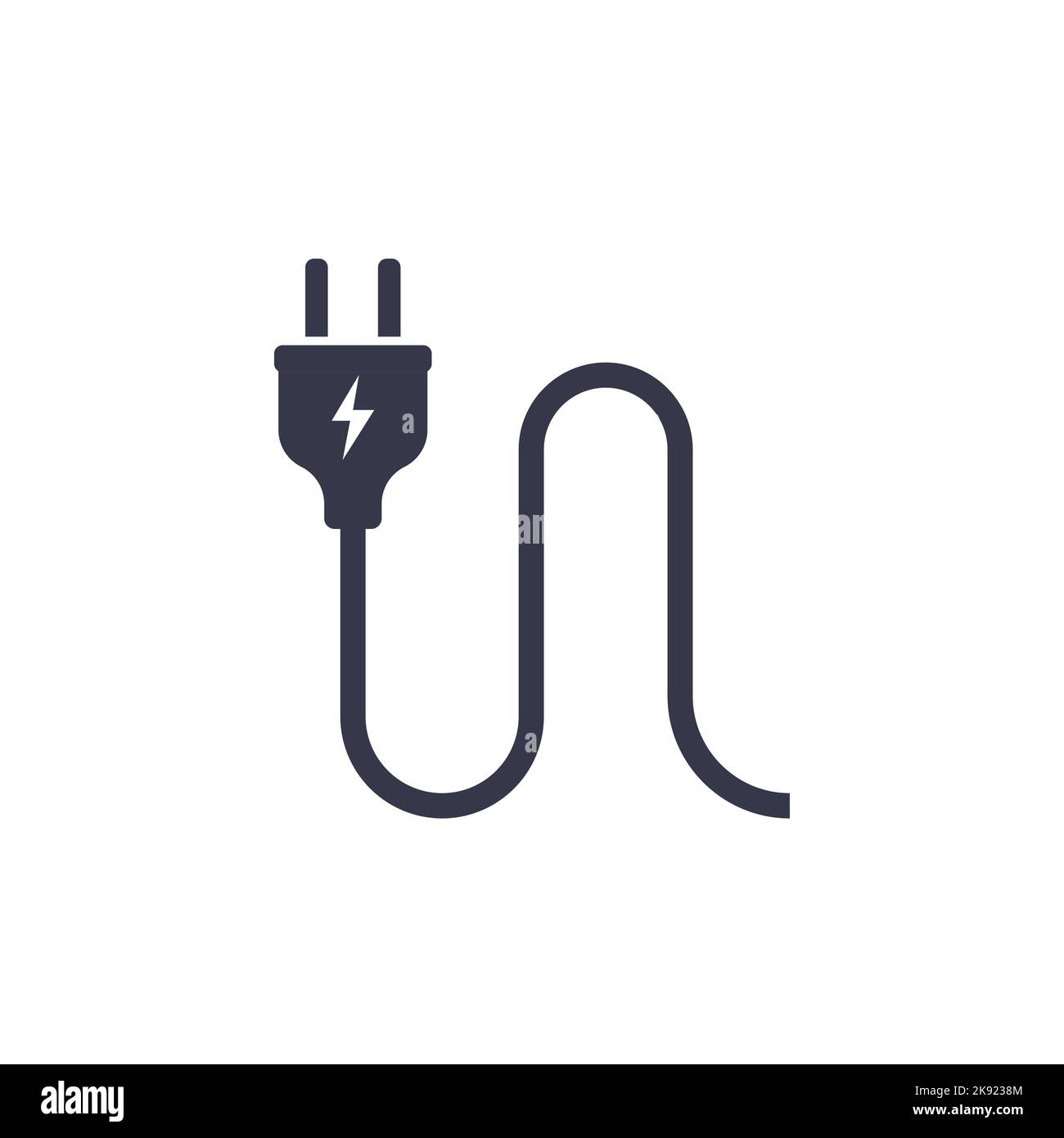 Electric plug power vector consumption ac symbol icon. Electric plug