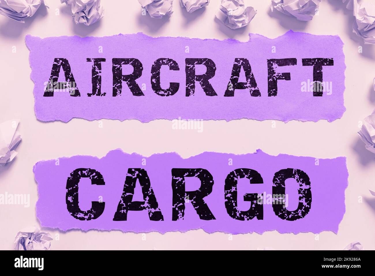 Conceptual display Aircraft Cargo. Word for Asking for inquiry Interrogation Clarification Tear On Sheet Reveals Background Behind The Front Side Stock Photo
