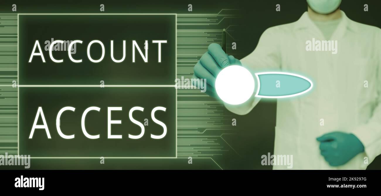 Writing displaying text Account Access. Business approach full ...