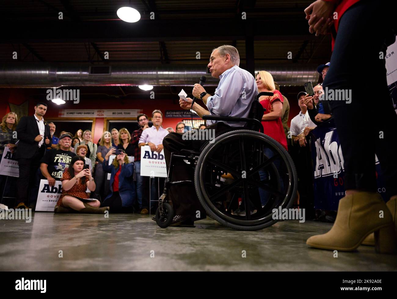 Texas Republican Governor GREG ABBOTT, facing a tough Democratic ...