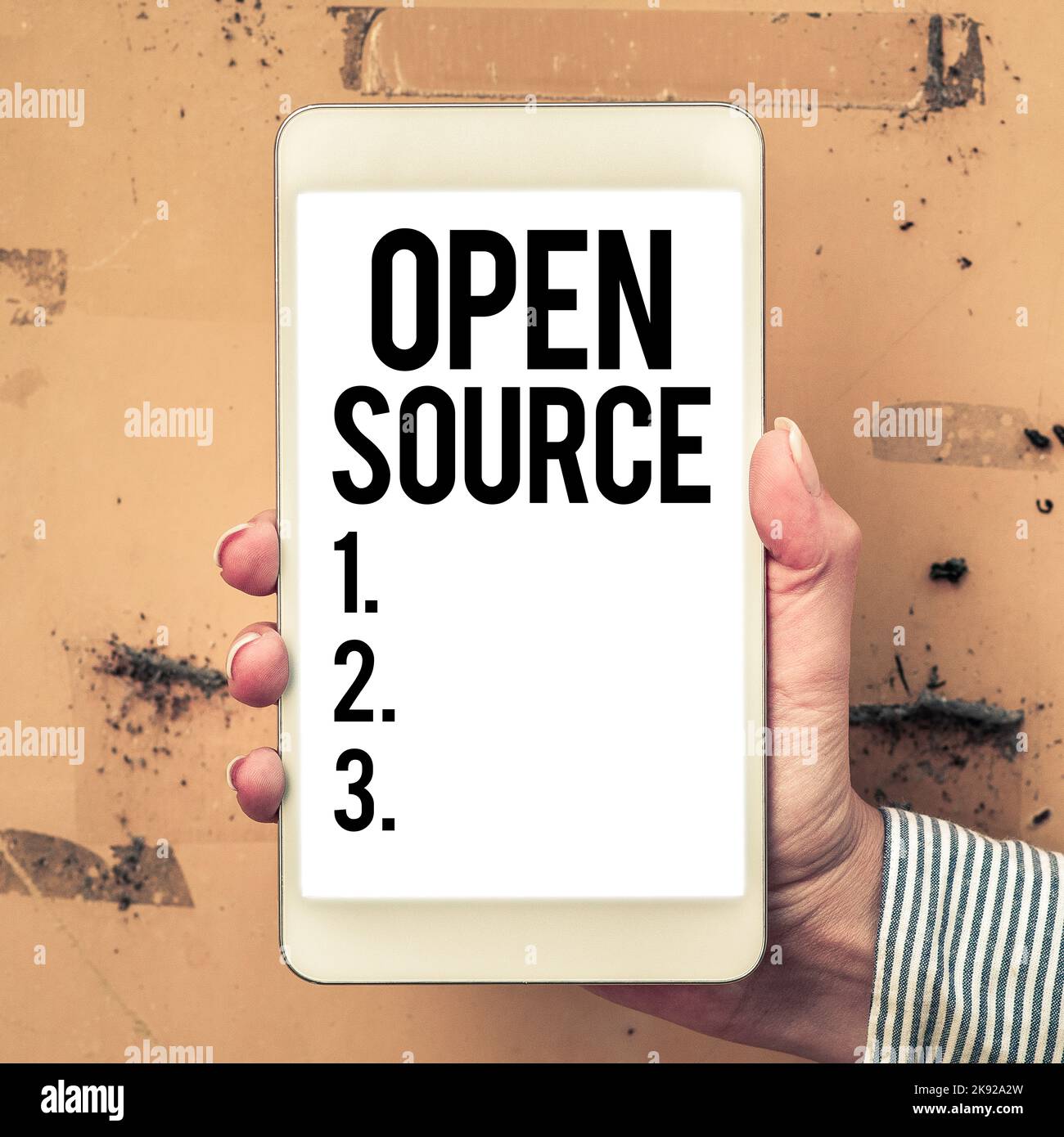 Text showing inspiration Open Source. Concept meaning contains the ...