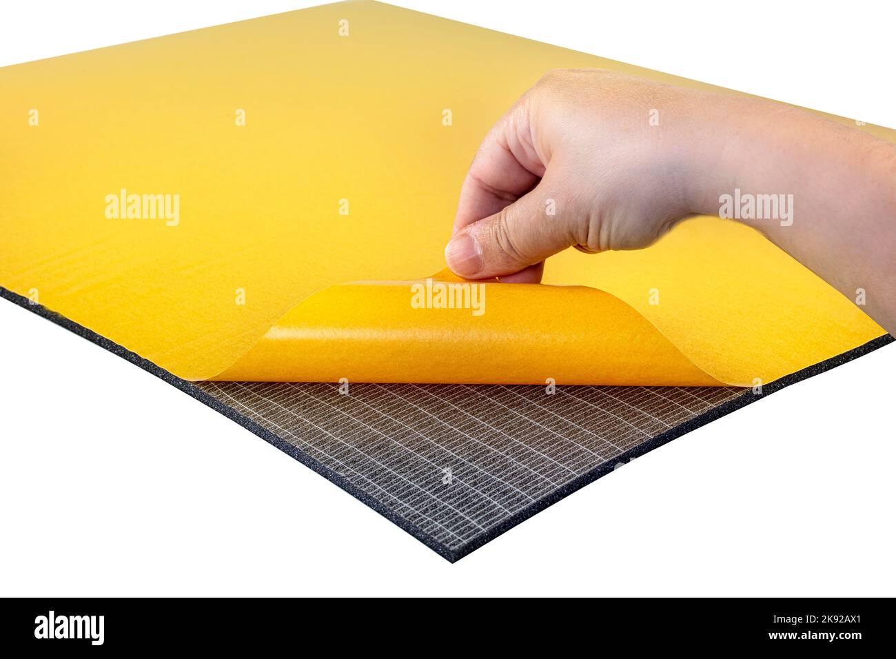 Car tuning. Isolation of sound and vibration. High Quantity of Acoustic Material Wave Sponge