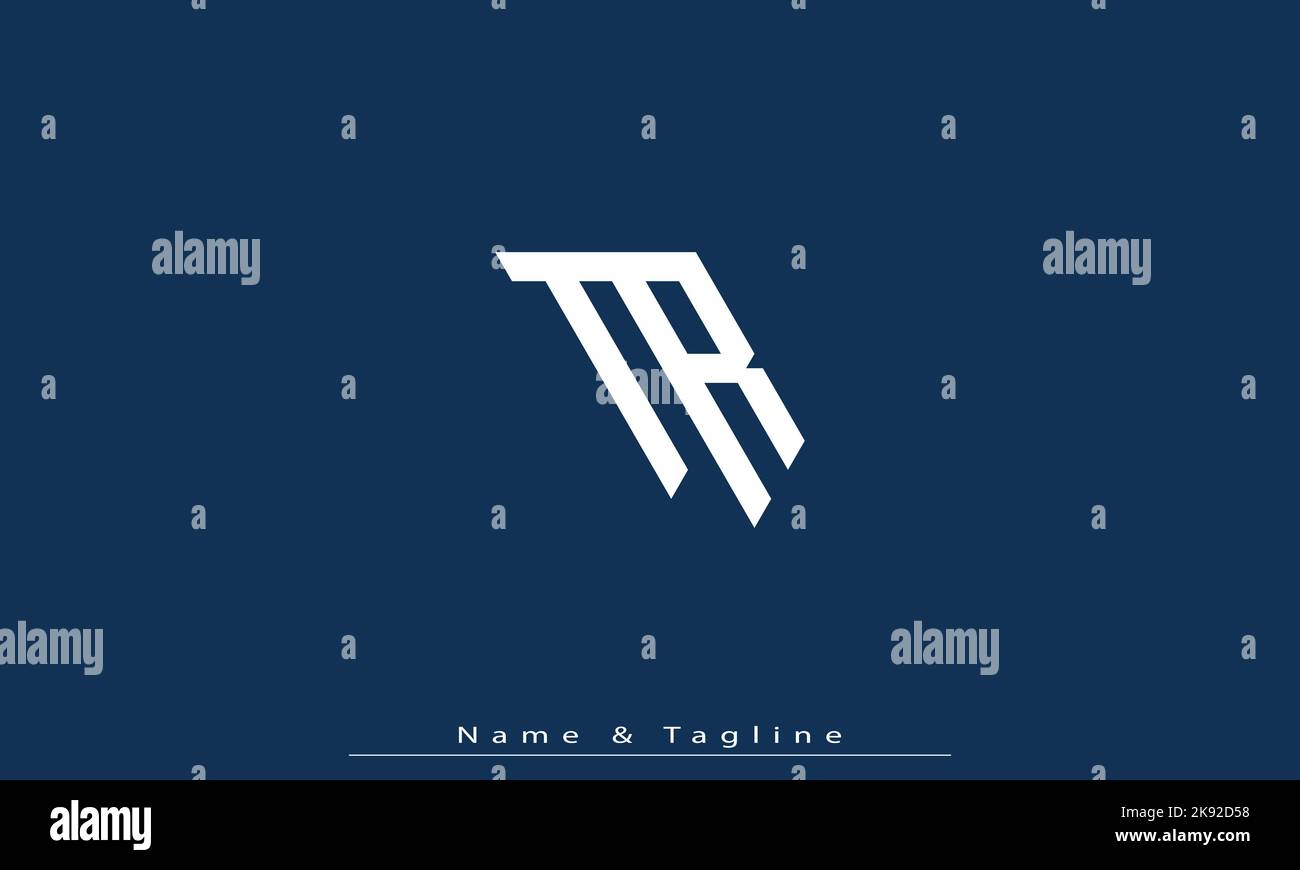 Alphabet letters Initials Monogram logo TR , RT Stock Vector