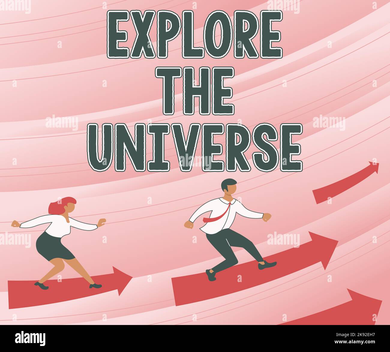 Conceptual caption Explore The Universe. Business idea Space and ...