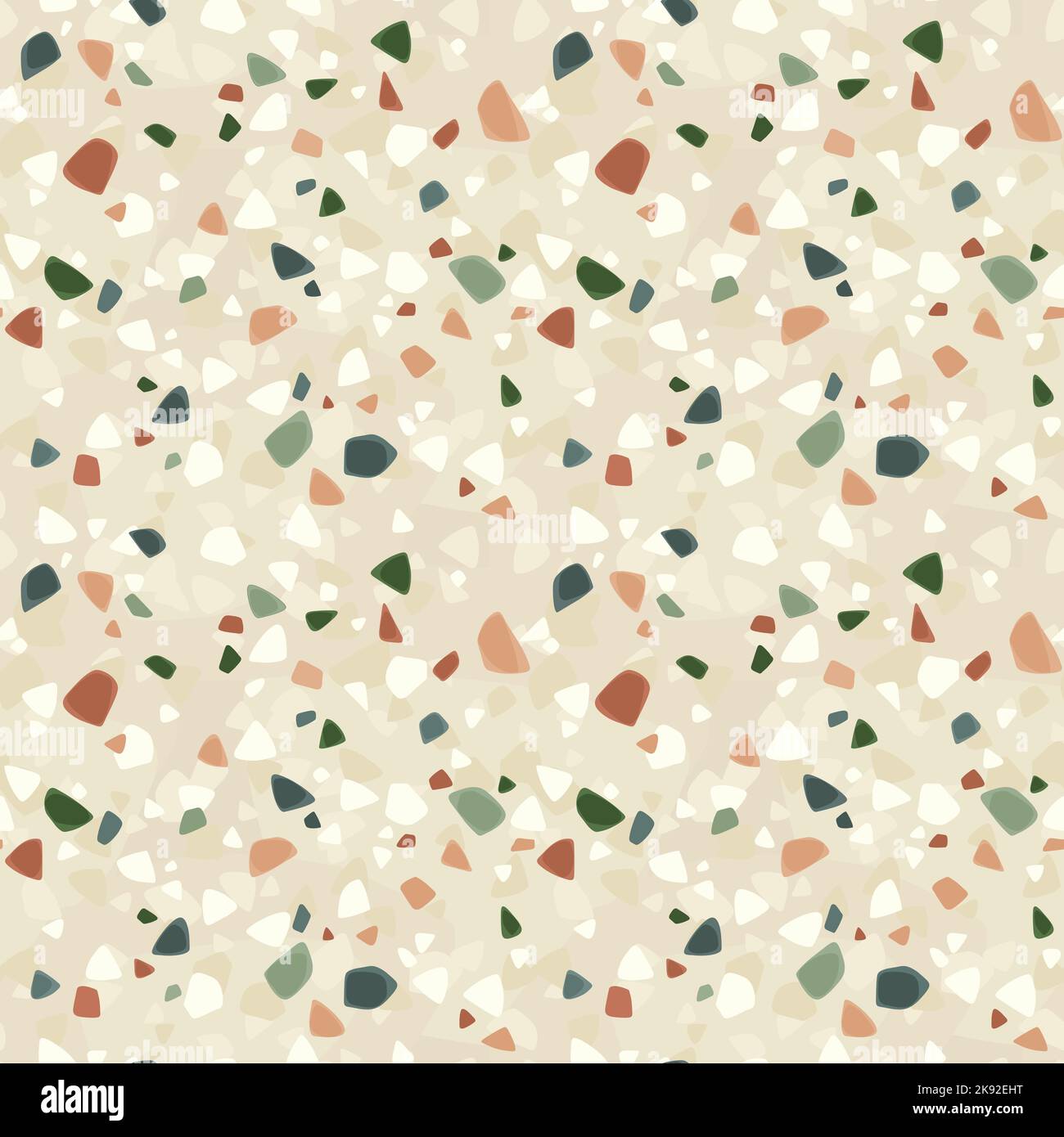 Terrazzo seamless pattern. Flooring stone design. Vector seamless ...