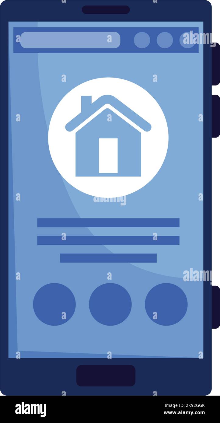 smartphone with smart house app Stock Vector Image & Art - Alamy