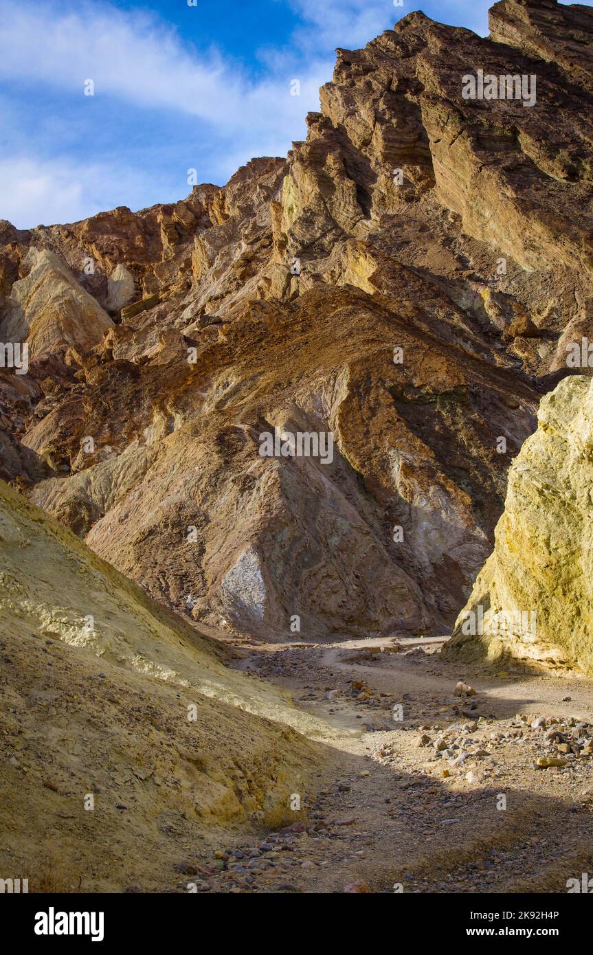 Golden Canyon Hike in Death Valley National Park in California Stock ...