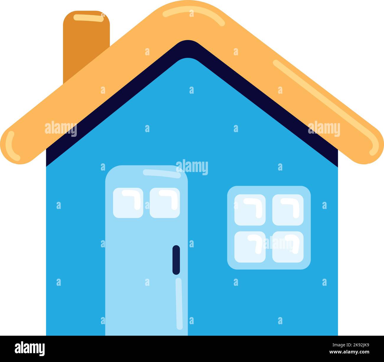 blue house front facade Stock Vector Image & Art - Alamy