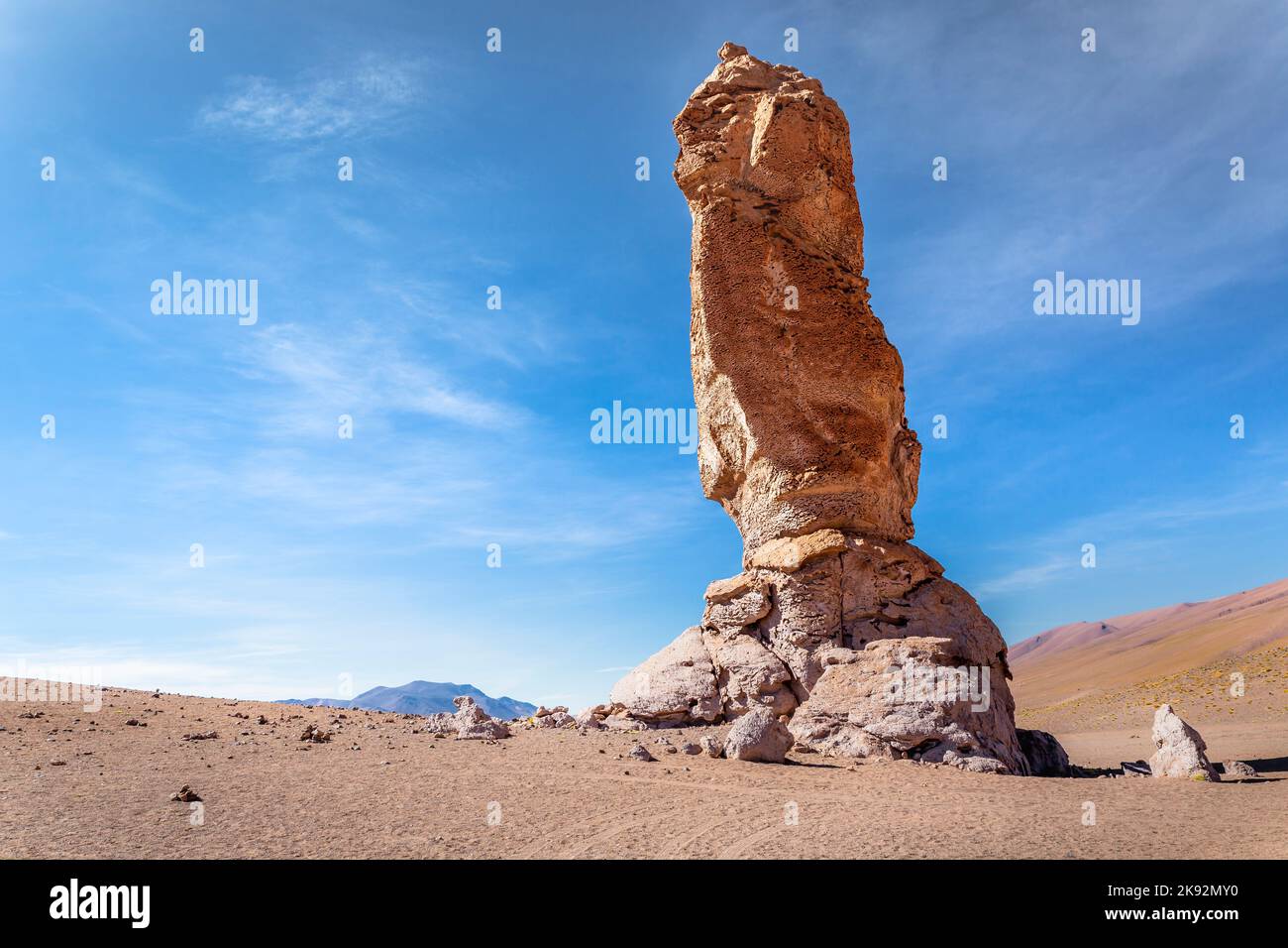 Moai El Indio, The Indian, natural monument, Atacama Desert, Chile Stock Photo