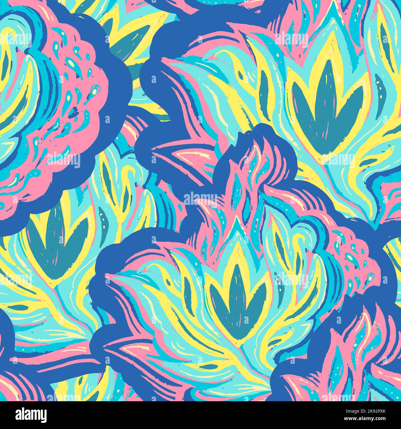 Vintage floral ornamental pattern in victorian style for decor