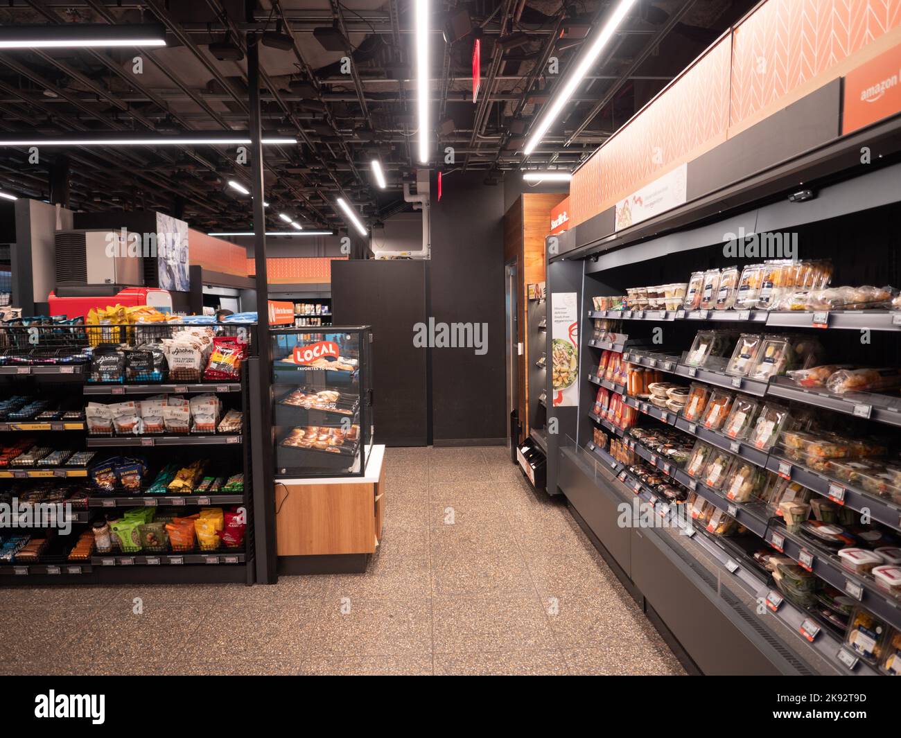 The interior of the Amazon Go store in New York City. Photo by Francis