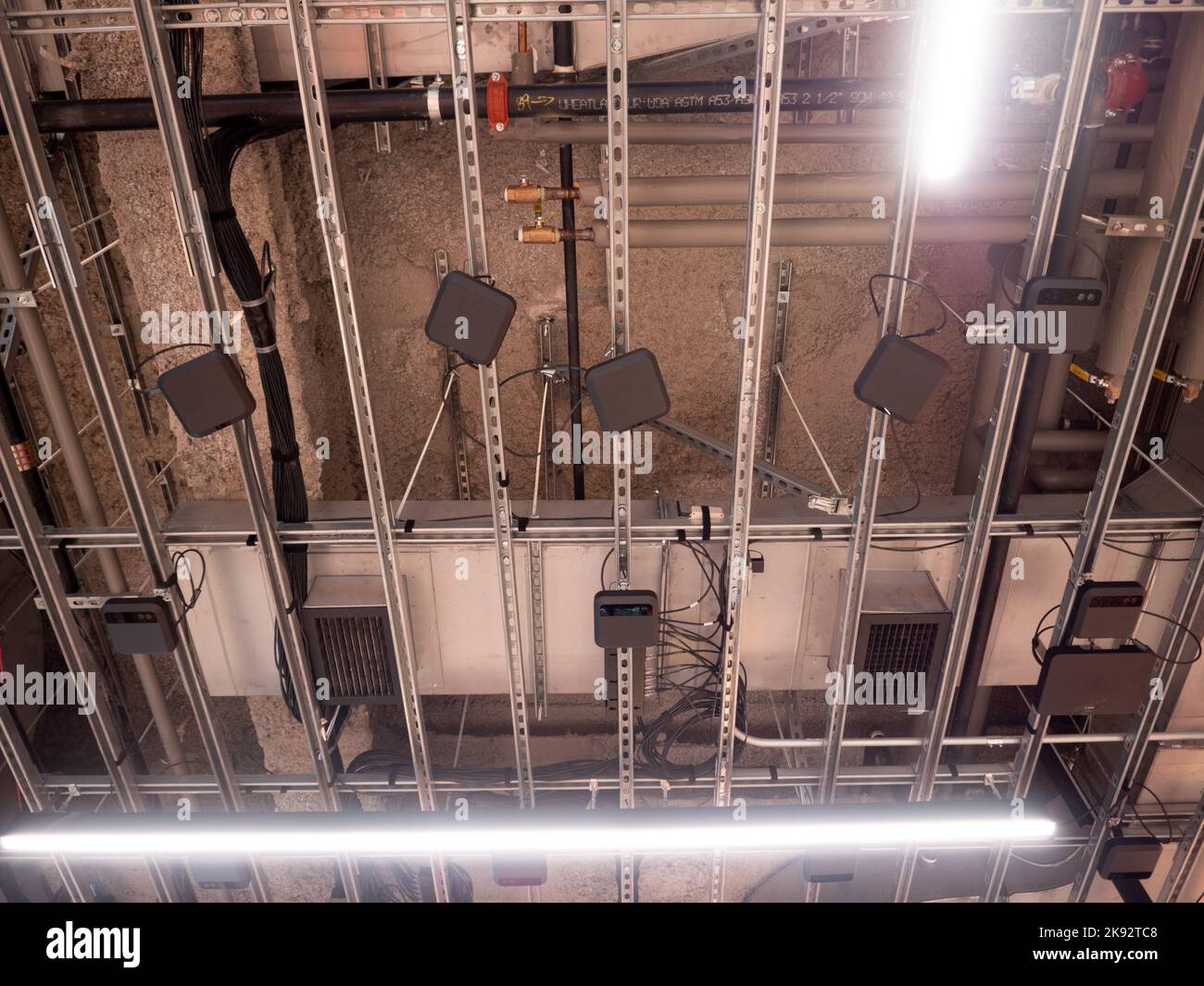 The sensors in the ceiling of the Amazon Go store in New York City