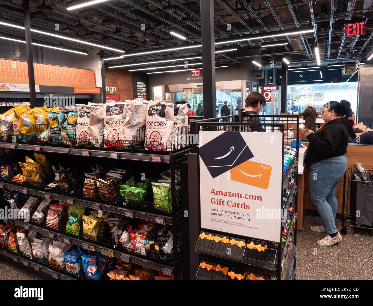 The inside of a Amazon Go store in New York City. Photo by Francis Specker Stock Photo Alamy