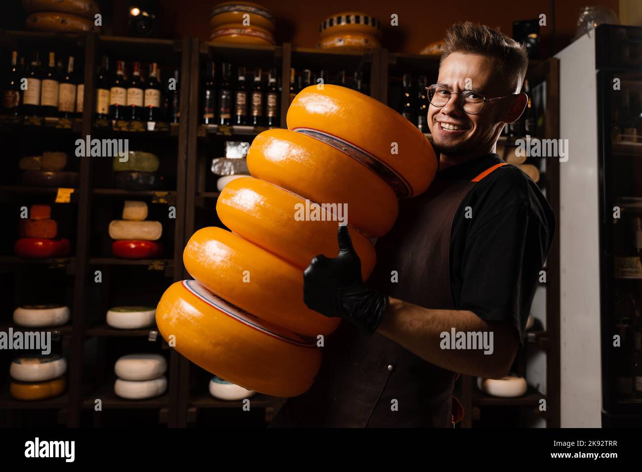 Italian parmesan cheese rounds hi-res stock photography and images - Alamy