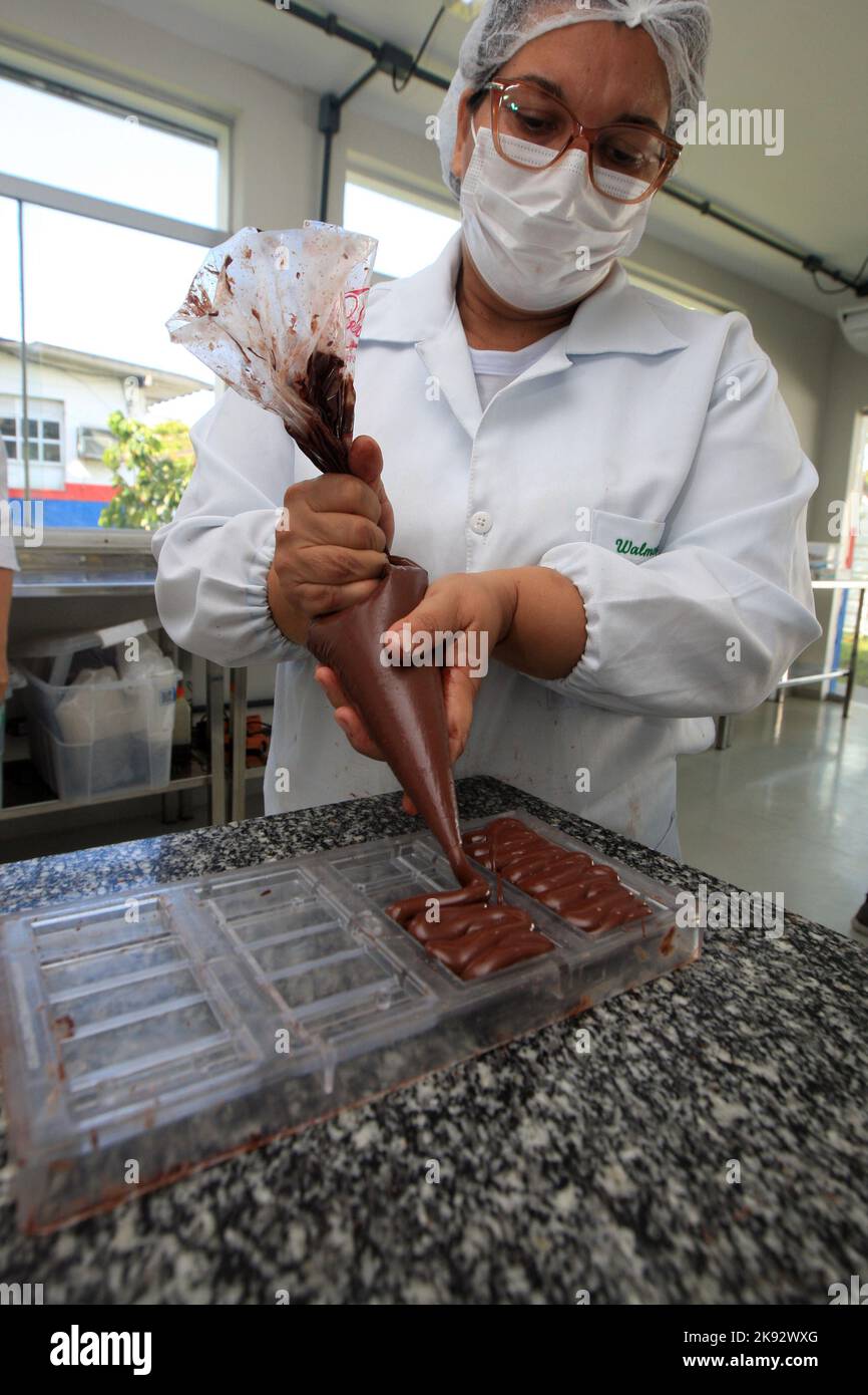 ilheus, bahia, brazil - october 7, 2022: chocolate production at a state technical school in the city of Ilheus in southern Bahia. Stock Photo