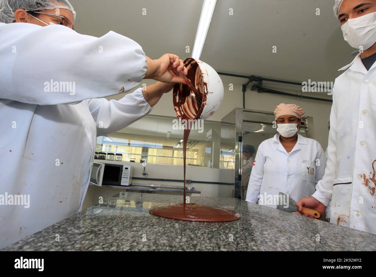 ilheus, bahia, brazil - october 7, 2022: chocolate production at a state technical school in the city of Ilheus in southern Bahia. Stock Photo