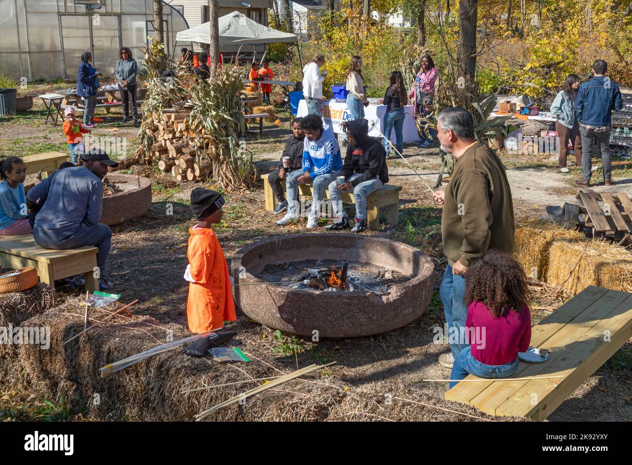 Detroit, Michigan - A fall festival in Detroit's Morningside neighborhood. The event was organized by the Motor City Grounds Crew. Stock Photo