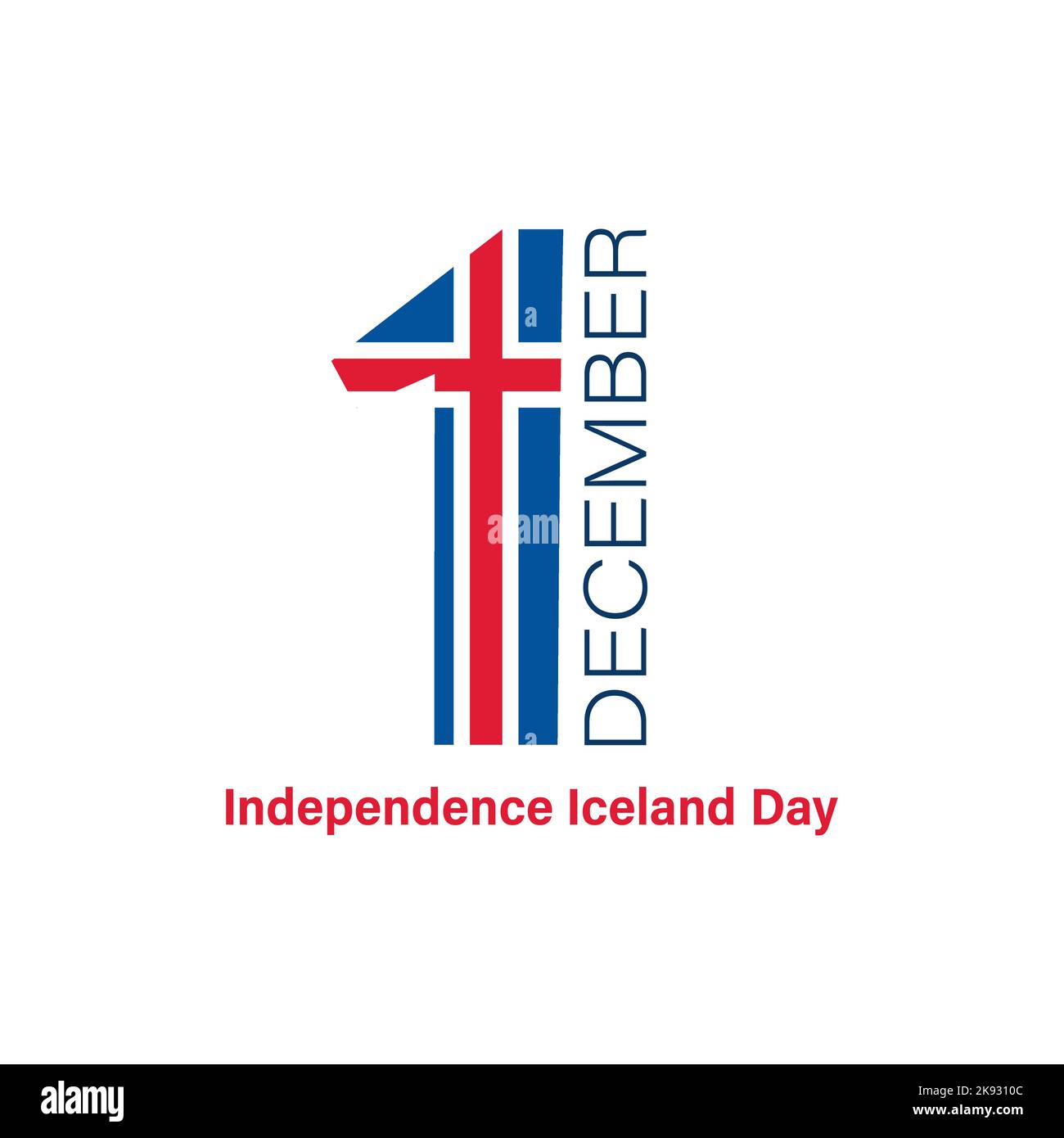 Iceland Independence Day Icon. Happy national holiday Stock Vector