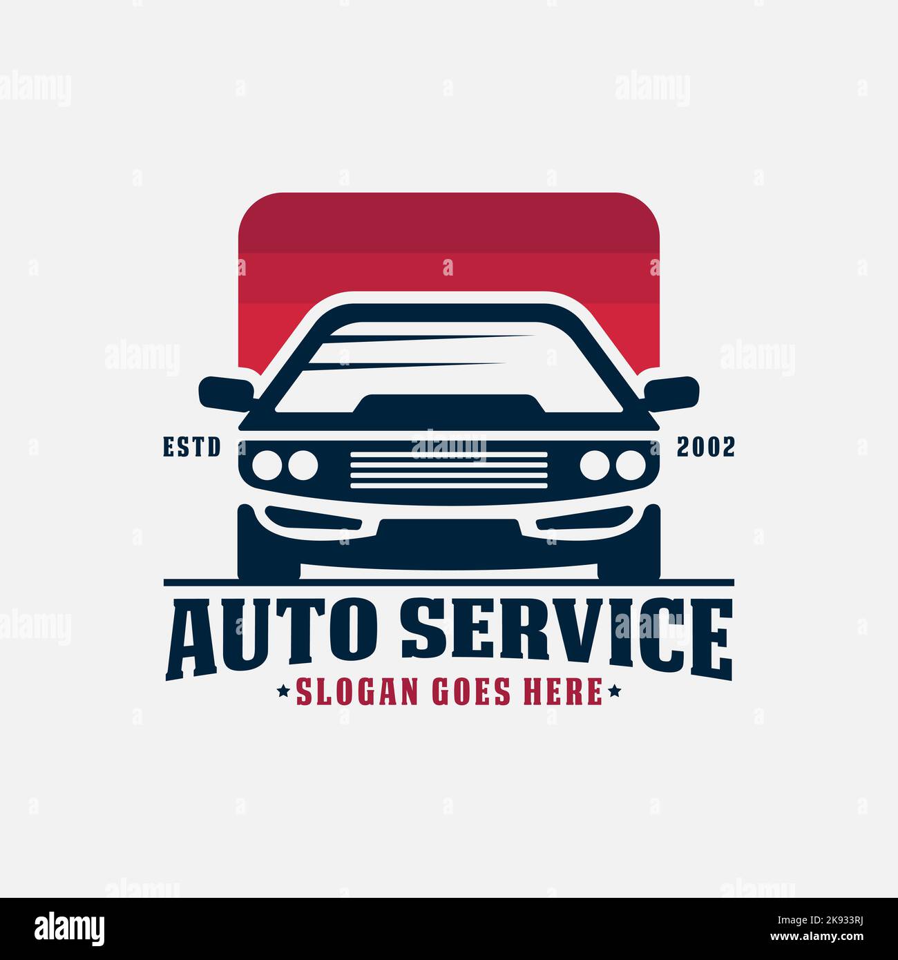 Auto center, garage service and repair logo,Vector Template Stock