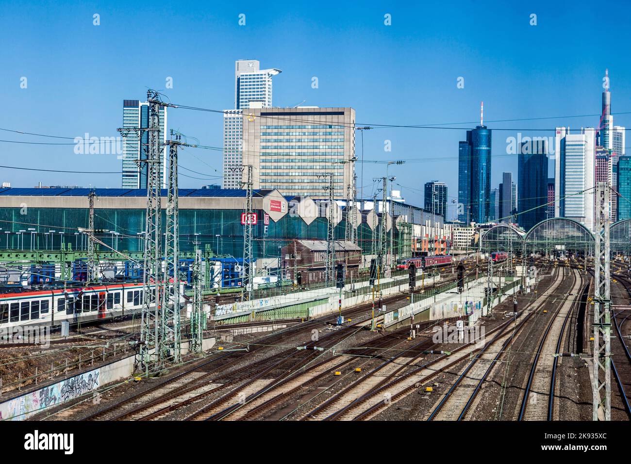 FRANKFURT, GERMANY - MARCH 2, 2013: entrance of central station  in Frankfurt, Germany. With about 350,000 passengers per day the station is the most Stock Photo