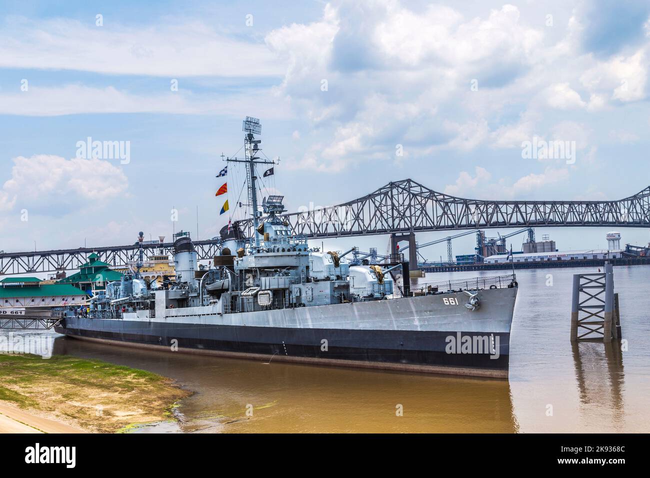 BATON ROUGE, USA JULY 13, 2013 USS Kidd serves as museum in Baton
