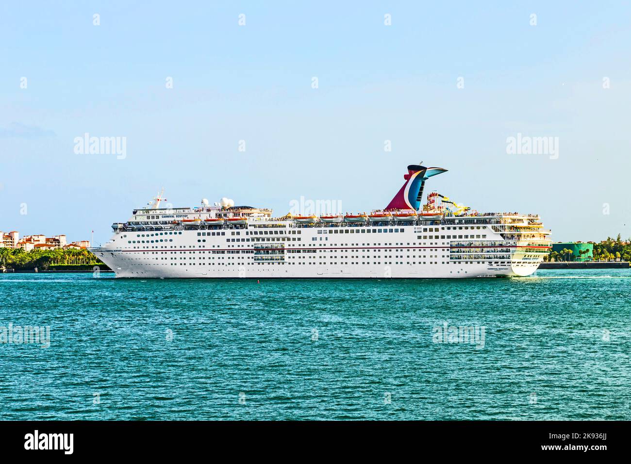 MIAMI, USA AUGUST 18, 2014 Carnival Cruise Line, cruise ship