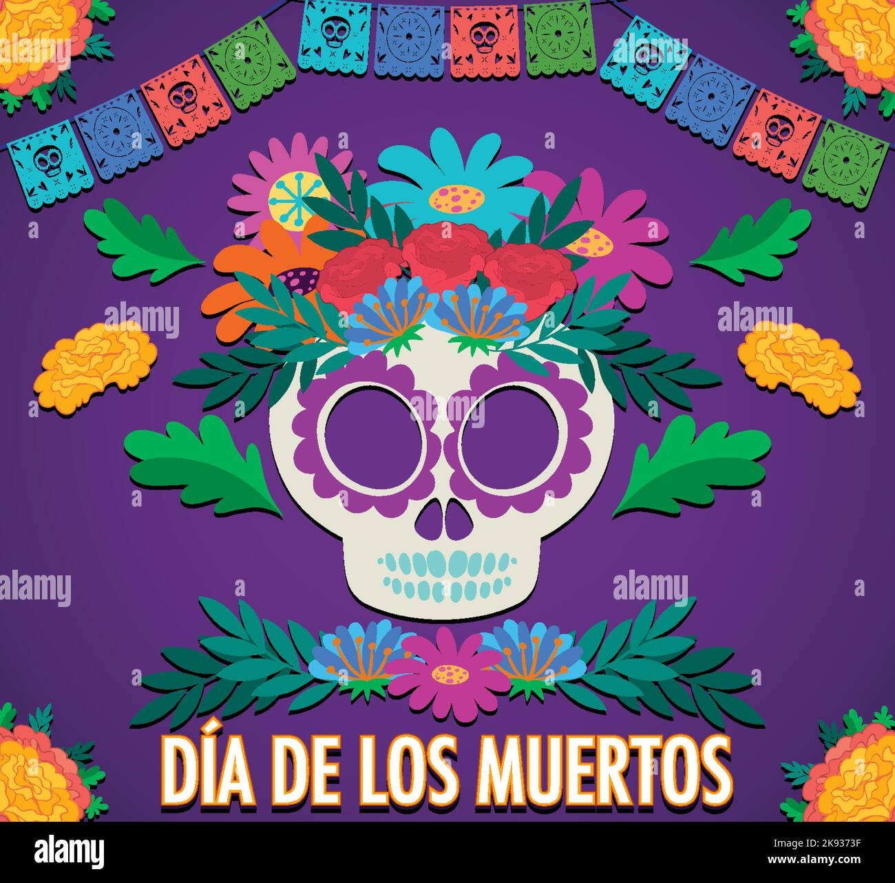 Day of the Dead poster design illustration Stock Vector Image &amp; Art - Alamy