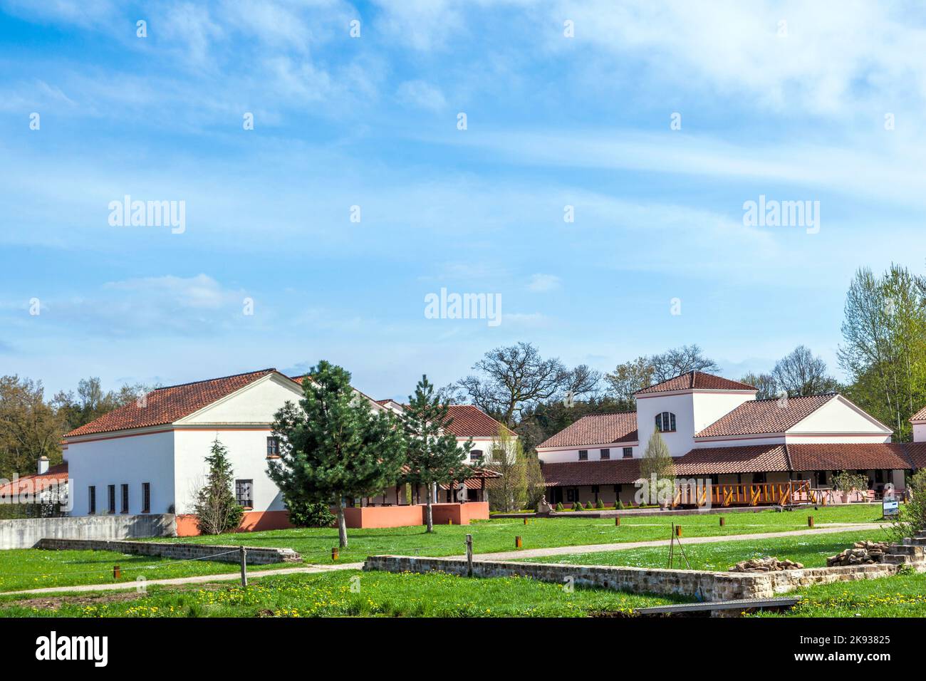 BORG, GERMANY - APRIL 29, 2013: reconstruction of roman villa in Borg ...