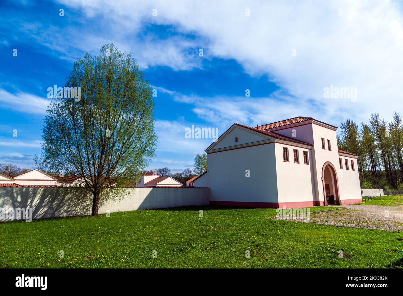 BORG, GERMANY - APRIL 29, 2013: reconstruction of roman villa in Borg ...