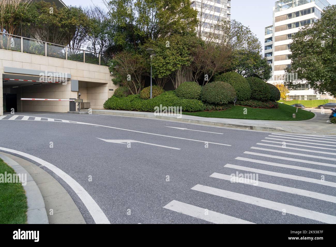 Modern building underground parking lot exit Stock Photo Alamy
