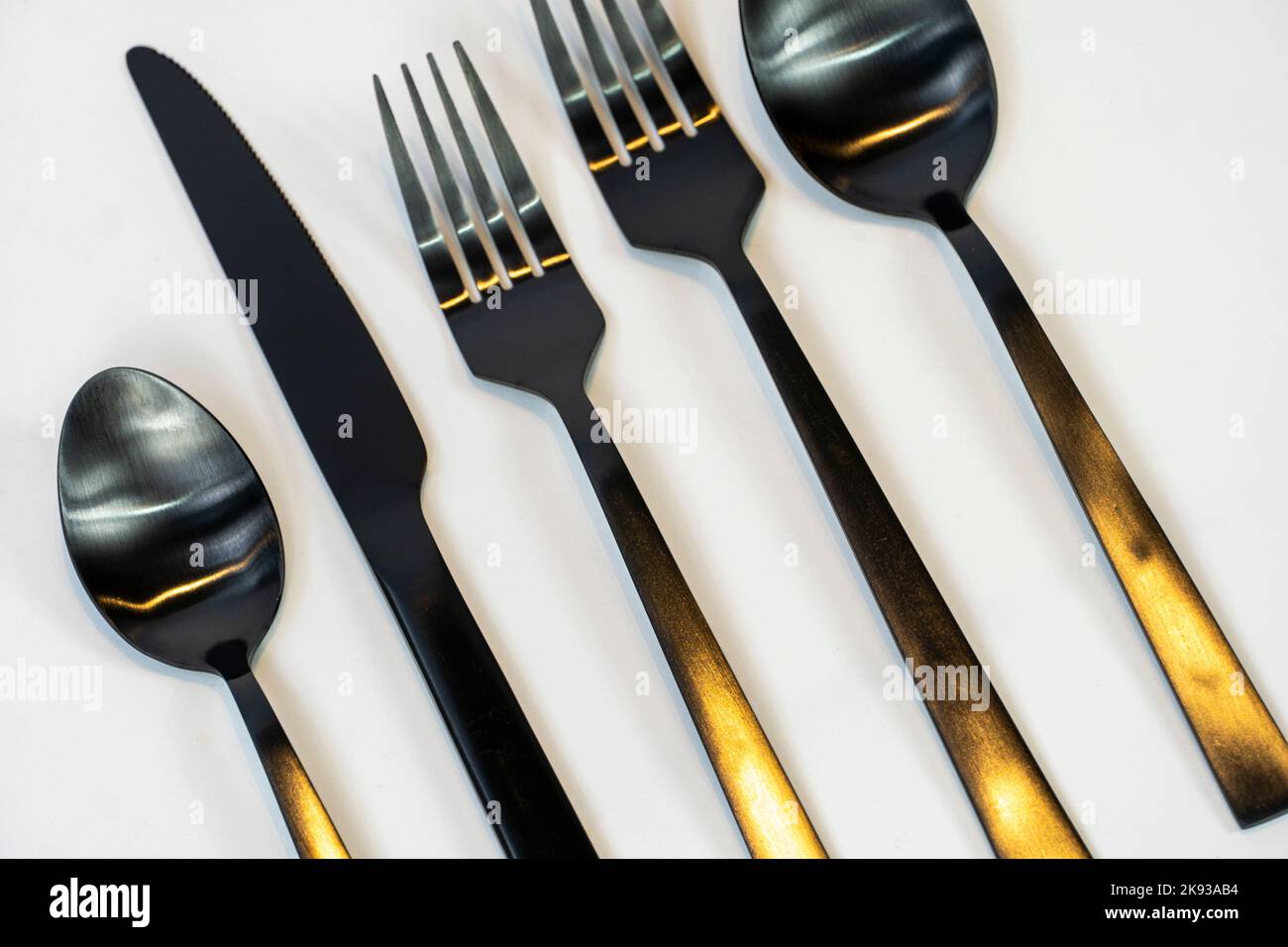 Set of black modern kitchen utensil hanging Stock Photo by ©dasha11 75298281