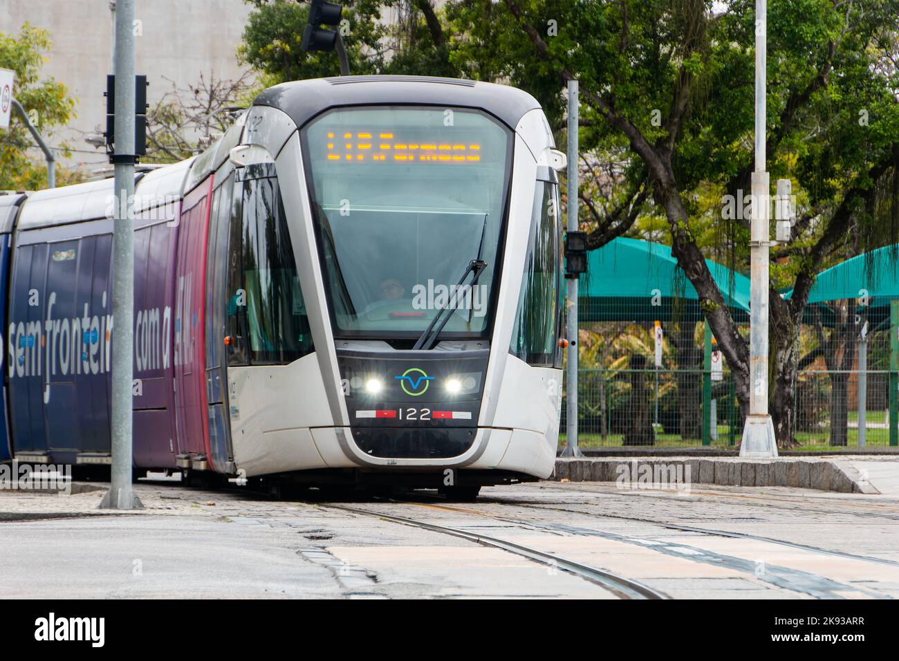 Vlt Rio VLT train in downtown Rio de Janeiro, Brazil - September 11, 2022: VLT ...