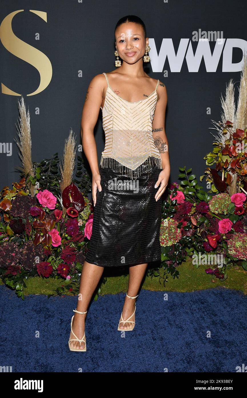 New York, USA. 25th Oct, 2022. Myha'la Herrold attends the 2022 WWD Honors at Cipriani South Street, New York, NY, October 25, 2022 (Photo by Anthony Behar/Sipa USA) Credit: Sipa USA/Alamy Live News Stock Photo