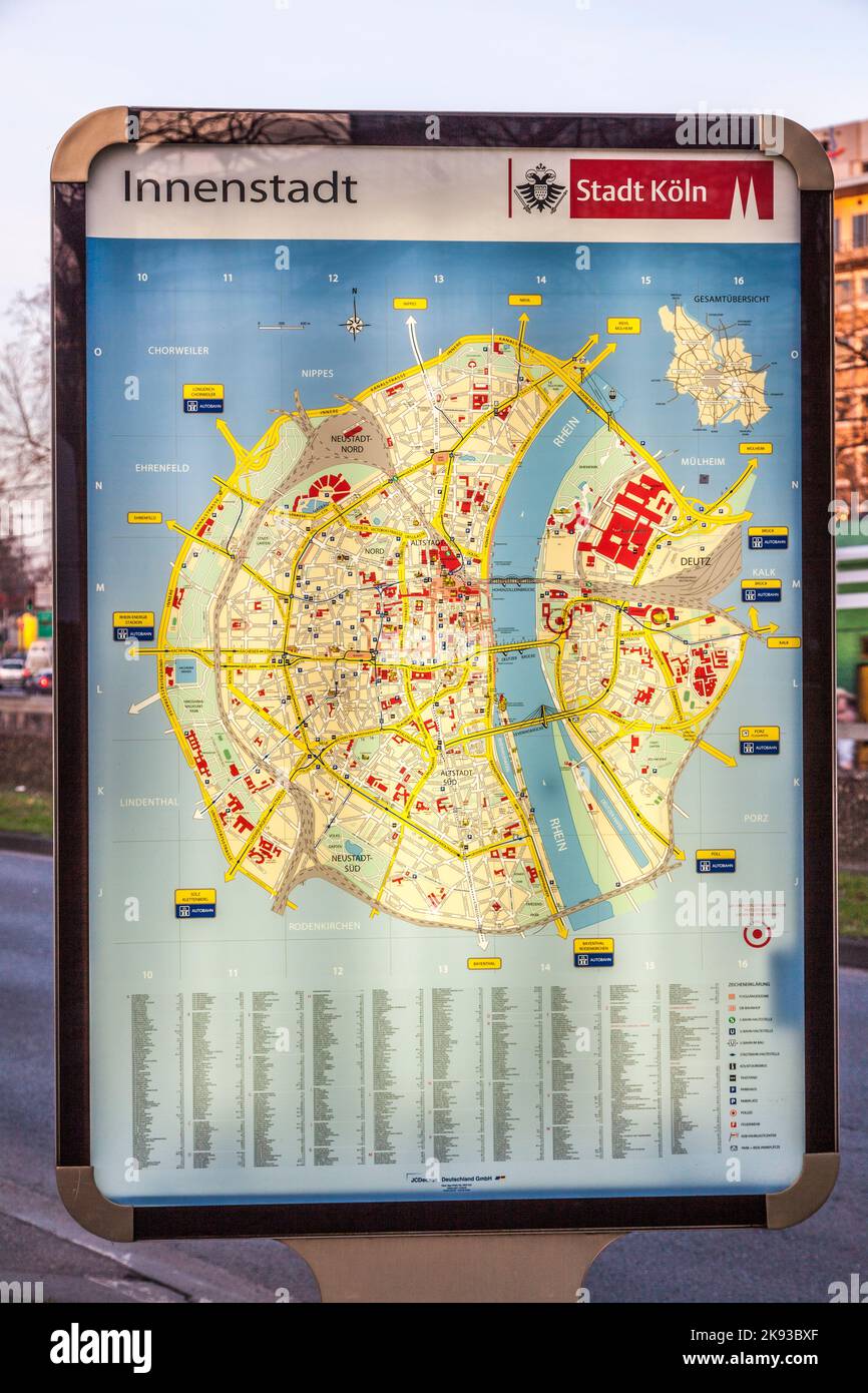 Map of cologne hi-res stock photography and images - Alamy