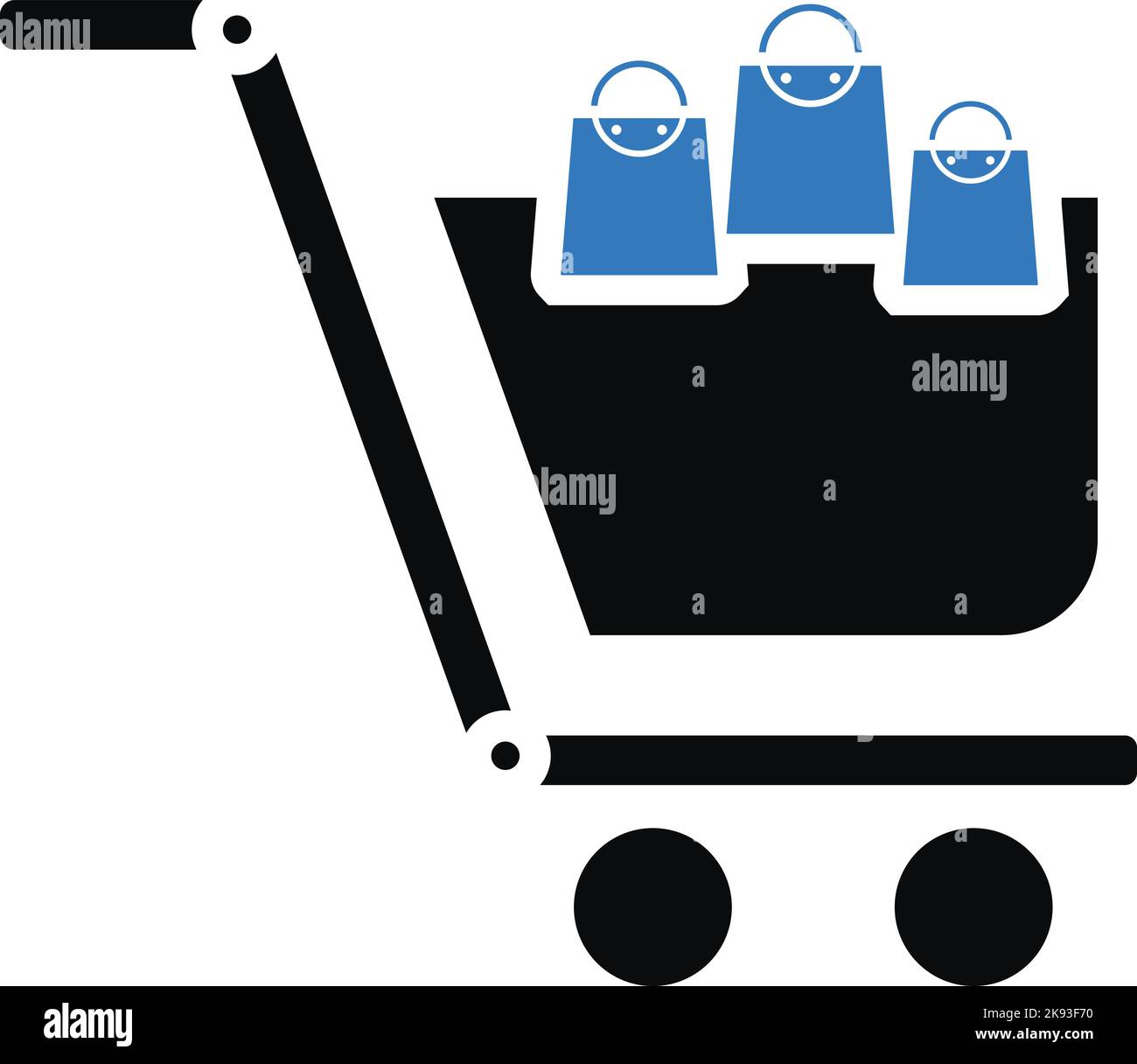Basket carry cart icon Stock Vector
