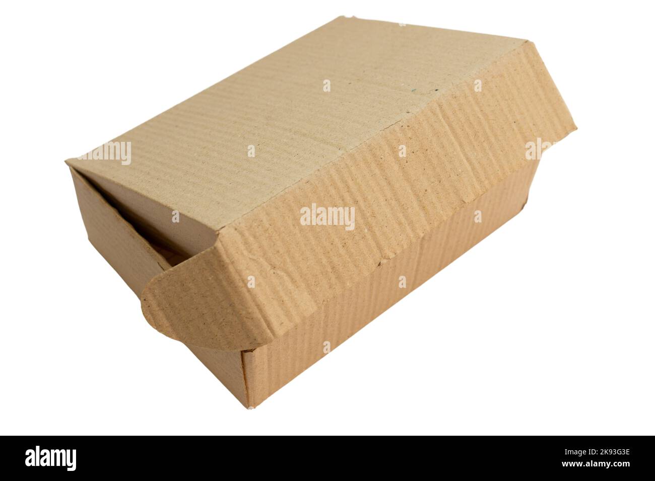 cardboard box open on a white isolated background Stock Photo Alamy