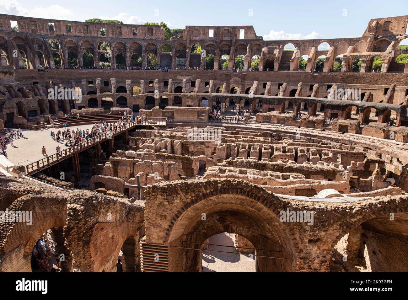 Rome, Italy. 20th Sep, 2022. Colosseum, a monumental 3-tiered Roman ...