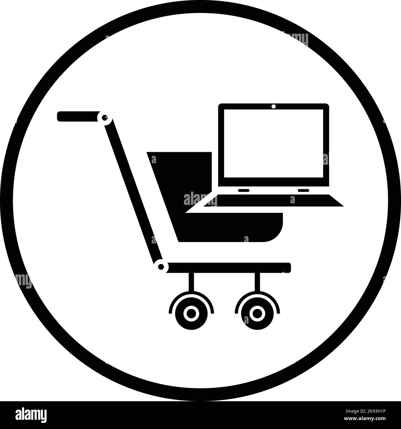 Cart ecommerce shopping icon Stock Vector