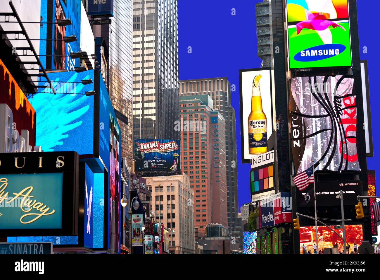 Times Square Iconic Sign New York, USA - July 8, 2010: Times Square, featured with Broadway ...