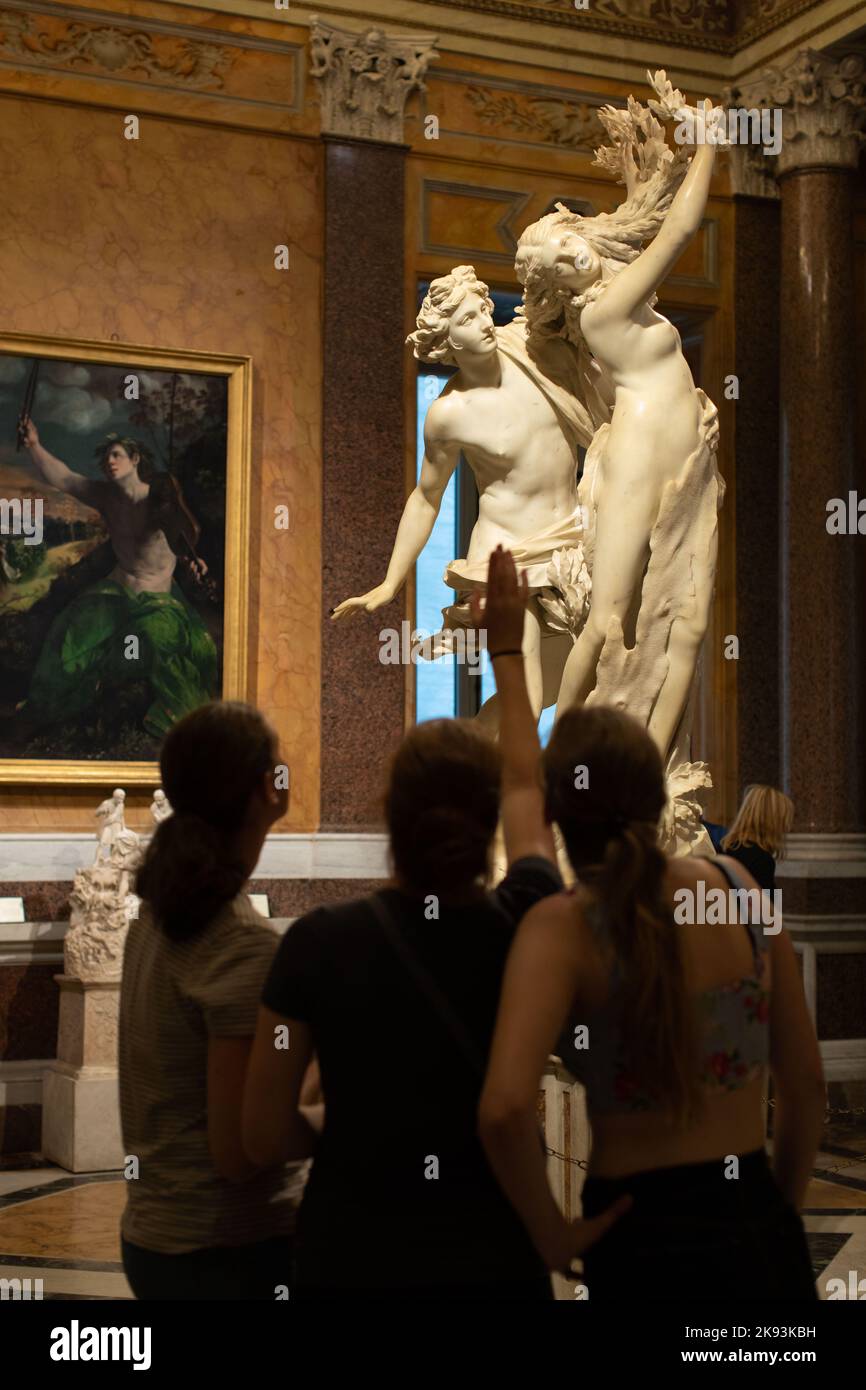 Rome, Italy. 22nd Sep, 2022. Apollo and Daphne, a marble sculpture in the Baroque style by Gian Lorenzo Bernini, 1625, Borghese Gallery and Museum (Museo e Galleria Borghese). (Credit Image: © Mark Avery/ZUMA Press Wire) Stock Photo