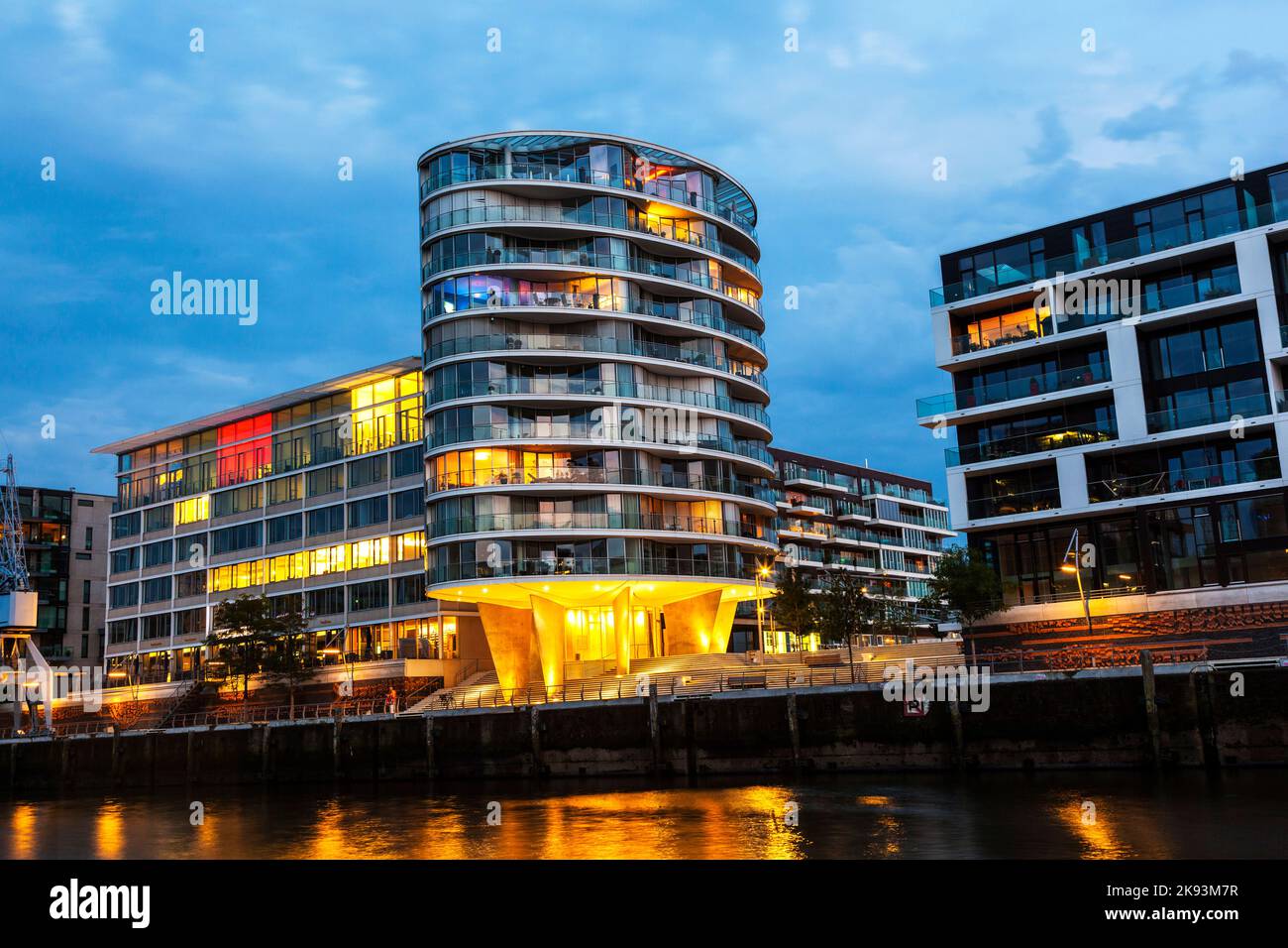 Hamburg, Germany - August 23, 2011: Modern residential building in ...