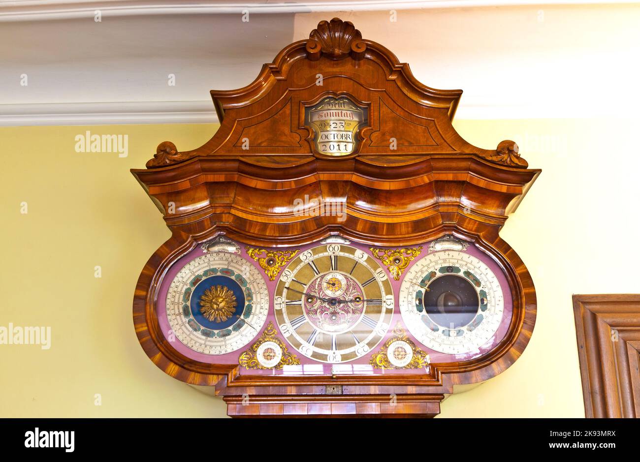 FRANKFURT, GERMANY OCTOBER 22 historic clock in the Goethe museum on
