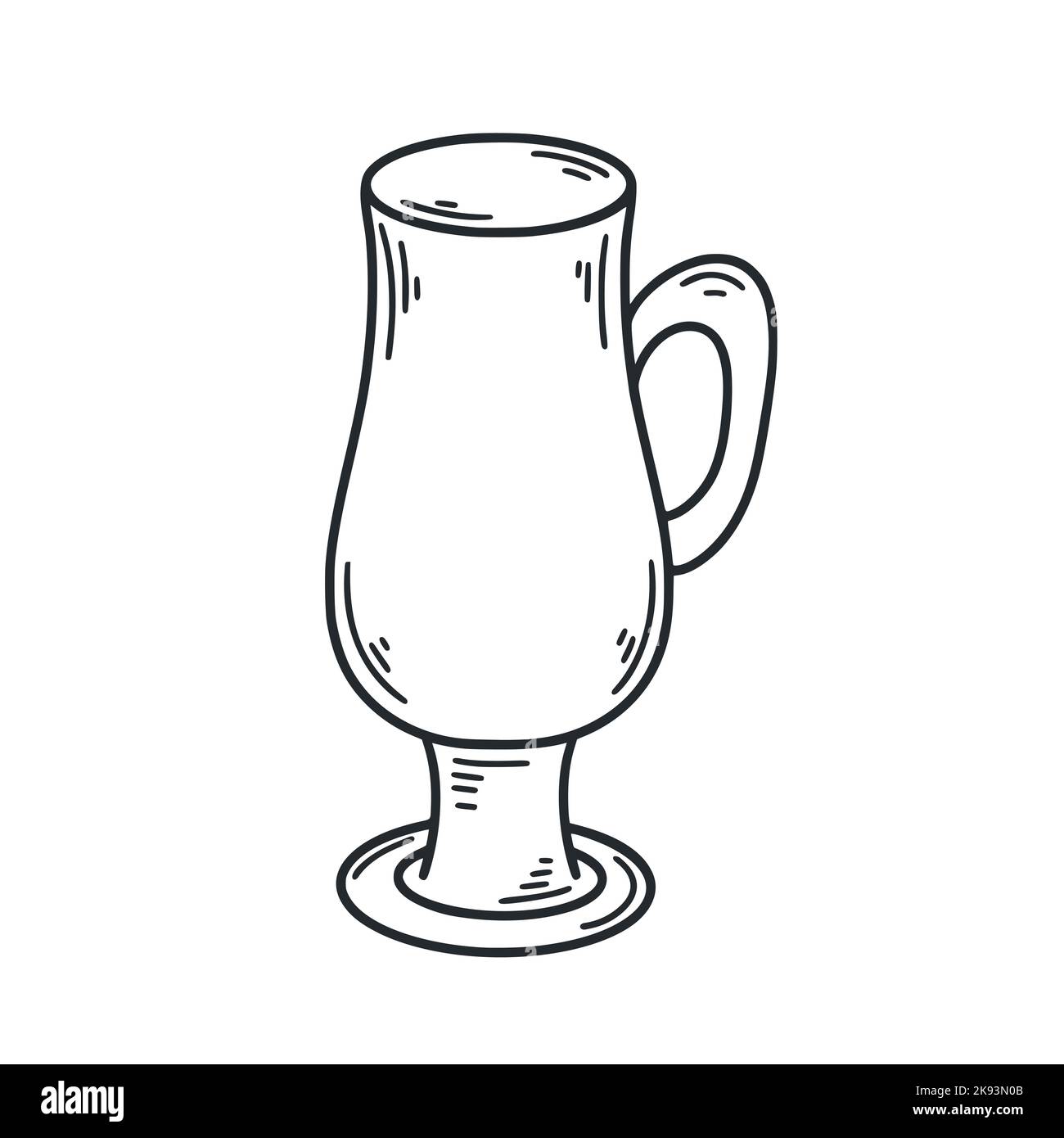 glass-on-leg-for-cappuccino-sketch-vector-illustration-stock-vector